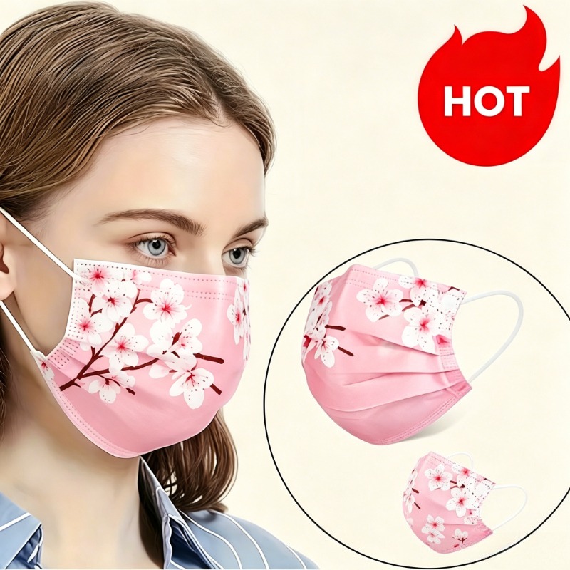 10pcs Floral Star Print Face M - Cloth Face Mask Washable ulasan dan harga