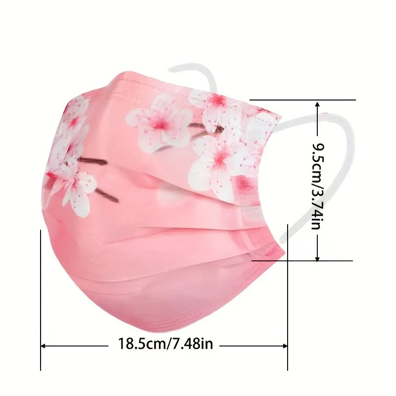 10pcs Floral Star Print Face M - Cloth Face Mask Washable ulasan dan harga