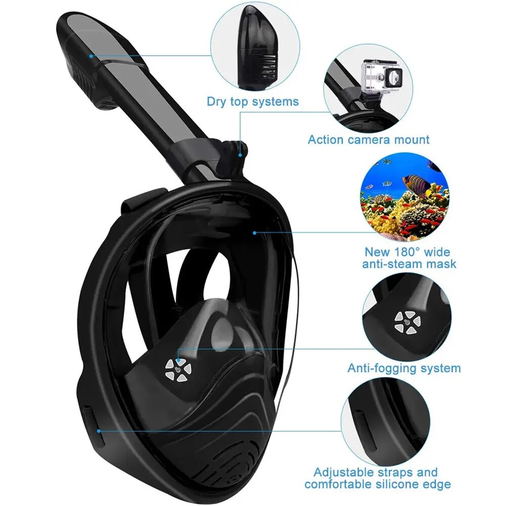 Underwater Snorkeling Full Fac - Anti Pollution Mask ulasan dan harga