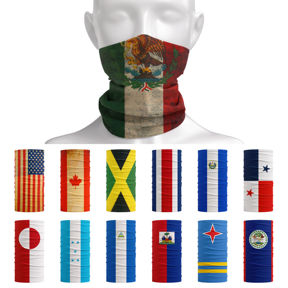 North America National Flags B - Neck Gaiter Face Cover ulasan dan harga
