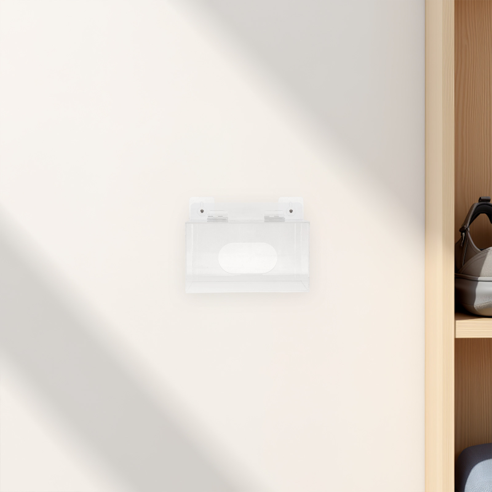 Acrylic Face Mask Holder Wall  - Face Mask Storage Box ulasan dan harga